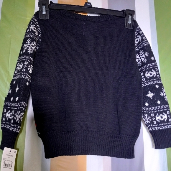 STAR WARS Christmas New.. Sweater Boy's Size 3 black color. - Picture 5 of 7